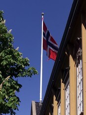 Flagget vaier på Stiftsgården (Foto: Gorm Kallestad/Scanpix) Flagget vaier på Stiftsgården (Foto: Gorm Kallestad/Scanpix)