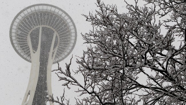Snø i Seattle (Foto: ANTHONY BOLANTE/Reuters)