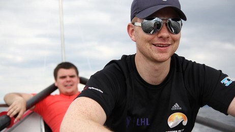Trond Bratland Erichsen og Emil Eide Eriksen kal ro over Atlanteren (Foto: Sønner av Norge)