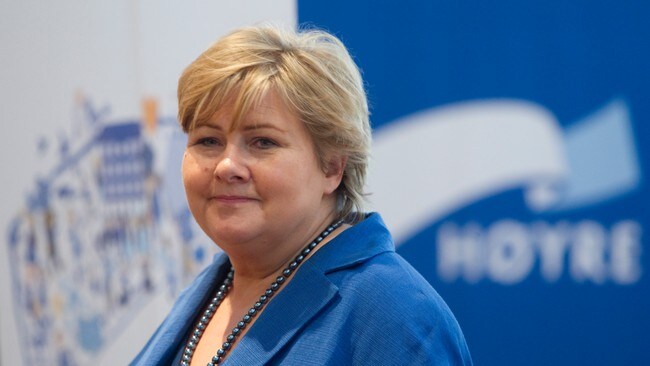 Høyreleder Erna Solberg på Høyres landsmøte i Oslo (Foto: Bendiksby, Terje/Scanpix) Høyreleder Erna Solberg på Høyres landsmøte i Oslo (Foto: Bendiksby, Terje/Scanpix)
