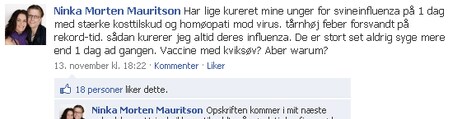 Ninka Mauritsons facebookstatus Ninka Mauritsons facebookstatus