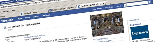 Facebookgruppe om religionskritikk (Foto: NRK) Facebookgruppe om religionskritikk (Foto: NRK)