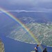 Utsikt från Preikestolen inöver Lysfjorden mot Lysbotten.
