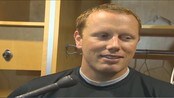 Ruglands første økt med Detroit - Håvard Rugland møtte pressen etter trening med Detroit Lions.