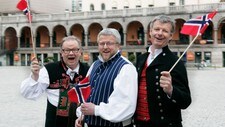 Rune Alstedt, Hans-Petter Jacobsen, Erik Baanerud (Foto: Ole Kaland/NRK)