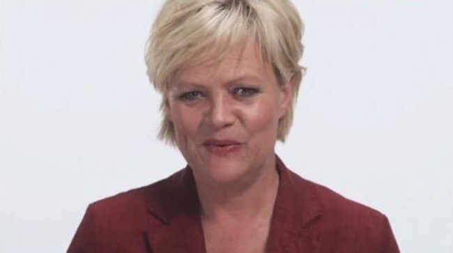 Kristin Halvorsen fra valgkampanjen (Foto: Skjermdump: Oppavsofaen.no)