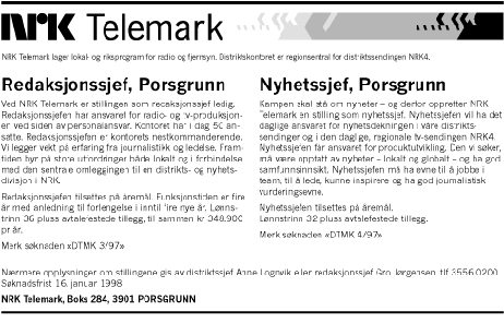 3.11.2 Stillingsannonser 3.11.2 Stillingsannonser