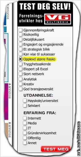 vg: en fiasko? vg: en fiasko?