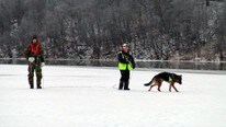 Søk etter savnet 37-åring (Foto: NRK/Arild Moe)