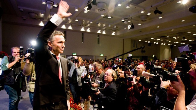 Jens Stoltenberg på Aps valgvake (Foto: Junge, Heiko/Scanpix)