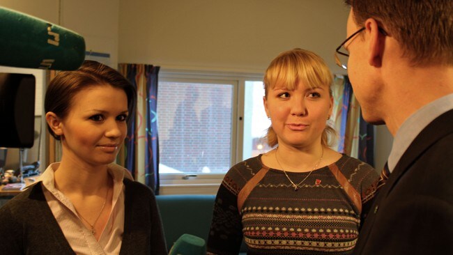 Kristina Baranova og Natalia Kravchenko (Foto: Knut Eirik Olsen/NRK)