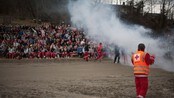 Tryggleiksdemonstrasjon for russen - Tryggleiksdemonstrasjon på russetreff på Breim