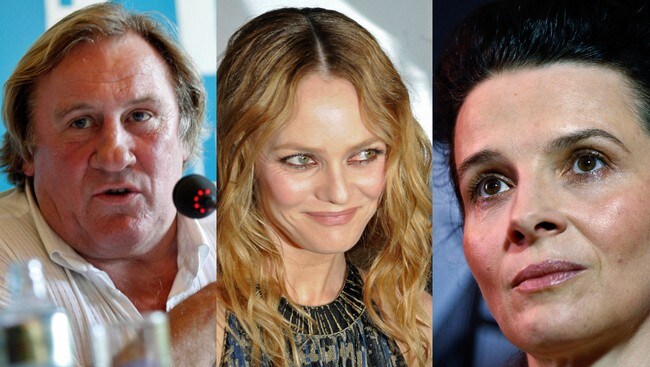 Gerard Depardieu, Vanessa Paradis og Juliette Binoche. (Scanpix)