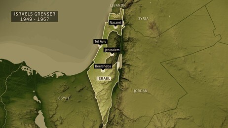 Israels grenser 1949-1967 (NRK)