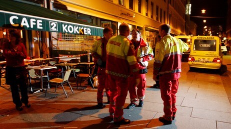 Knivstikking i Brugata (Foto: Larsen, Håkon Mosvold/SCANPIX) Knivstikking i Brugata (Foto: Larsen, Håkon Mosvold/SCANPIX)