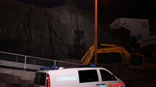 Slik så det ut i tomta i kveld (Foto: Andreas Sundby/NRK)