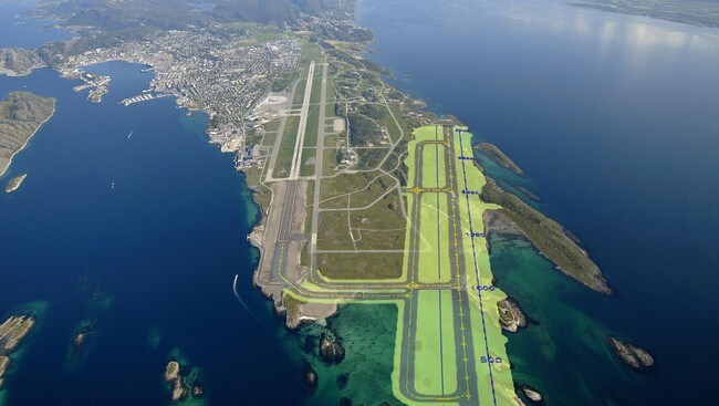 Ny rullebane ved Bodø hovedflystasjon (Foto: Grafikk: Team Bodø)