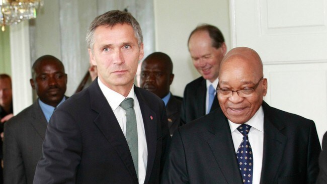 Sør-Afrikas president Zuma og statsminister Jens Stoltenberg (Foto: Bendiksby, Terje/Scanpix) Sør-Afrikas president Zuma og statsminister Jens Stoltenberg (Foto: Bendiksby, Terje/Scanpix)