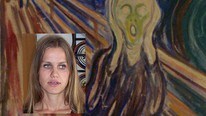 Mona Pahle Bjerke og Skrik (Foto: Stian Lysberg Solum/Scanpix/NRK) Mona Pahle Bjerke og Skrik (Foto: Stian Lysberg Solum/Scanpix/NRK)