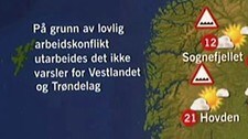 Streik i værvarselet på NRK1 (NRK)