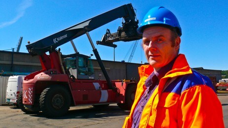 Roar Johansen, Borg havn (Foto: Rainer Prang/NRK) Roar Johansen, Borg havn (Foto: Rainer Prang/NRK)