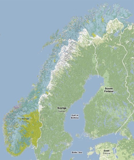 Skiførekart Norge (Foto: UT.no)