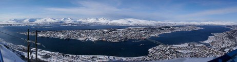 Utsikt fra fjellheisen i Tromsø (Foto: Tromsø kommune)