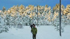 Lysløypetraseen er fin å bruke både på høylys dag og når vintermørket faller på.