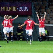 De norske fotballjentene jubler mot Sverige