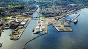 Brattøra og Havnegata i Trondheim sett mot sør (Foto: Fjellanger Widerøe) Brattøra og Havnegata i Trondheim sett mot sør (Foto: Fjellanger Widerøe)