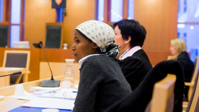 Kadra Yusuf i rettsalen (Foto: Junge, Heiko/SCANPIX)