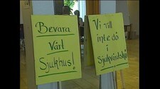 Sykehusdebatt i Sverige.