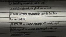 Politilogg fra Orderud-saken (Foto: Bilde fra Brennpunkt-dokumentaren/NRK)