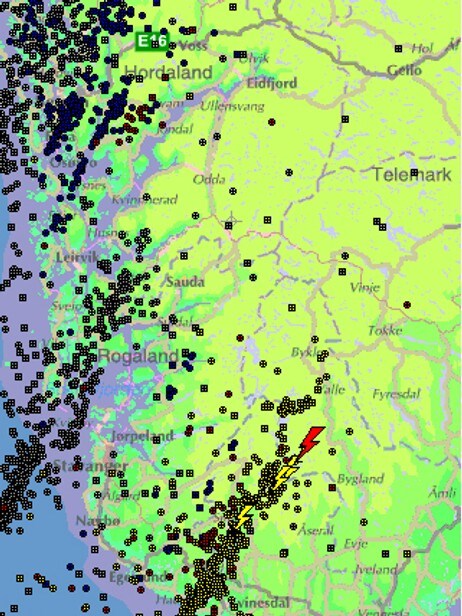 Lynnedslag Vestlandet (Sintef) Lynnedslag Vestlandet (Sintef)