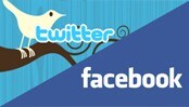 Twitter og Facebook Twitter og Facebook