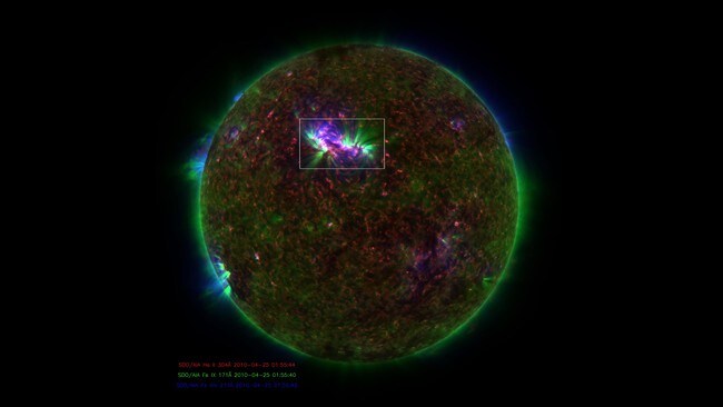 Fontener av gass på sola (Foto: NASA Goddard/SDO/AIA) Fontener av gass på sola (Foto: NASA Goddard/SDO/AIA)
