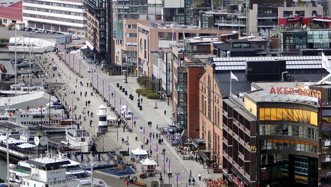 Aker Brygge (Foto: Arkivfoto:Heiko Junge/Scanpix) Aker Brygge (Foto: Arkivfoto:Heiko Junge/Scanpix)