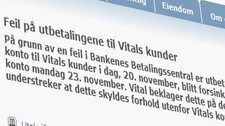 Skjermdump fra Vital sine hjemmesider (Foto: Vital)