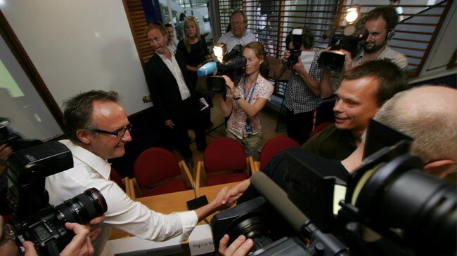 Journalist Håvard Melnæs og Se og Hørs sjefredaktør Odd Johan Nelvik (Foto: Erichsen, Jarl Fr./SCANPIX) Journalist Håvard Melnæs og Se og Hørs sjefredaktør Odd Johan Nelvik (Foto: Erichsen, Jarl Fr./SCANPIX)