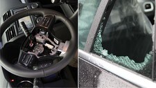Braut seg inn og stal airbag (Foto: Juliane Kravik/NRK)