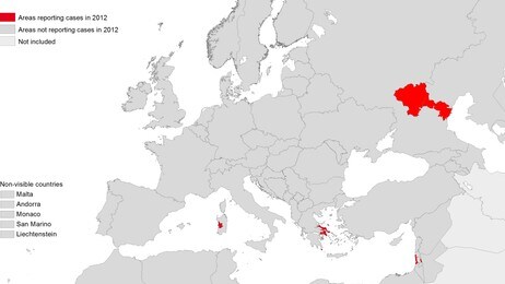 Innrapporterte tilfeller av West Nile fever (Foto: European Centre for Disease Prevention and Control) Innrapporterte tilfeller av West Nile fever (Foto: European Centre for Disease Prevention and Control)