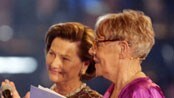 Dronning Sonja og idrettspresident Tove Paule