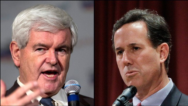 Newt Gingrich og Rick Santorum (Foto: Evan Vucci/Eric Gay) Newt Gingrich og Rick Santorum (Foto: Evan Vucci/Eric Gay)