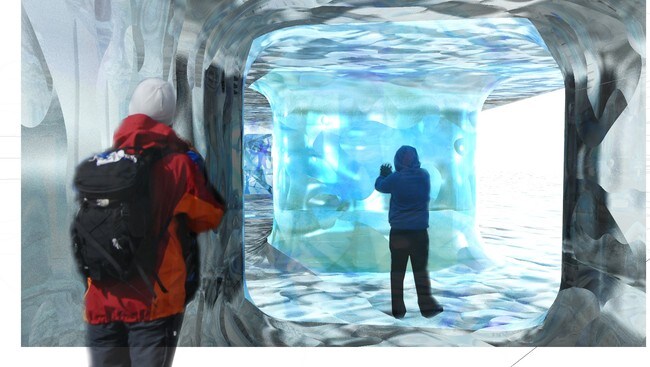 Is-tunnel i Juvfonna (Foto: Klimapark2469) Is-tunnel i Juvfonna (Foto: Klimapark2469)