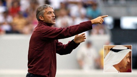 Roberto Mancini med sjeik (AFP/AP)