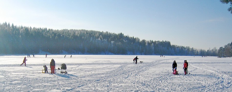 Idyll på Nøklevann i Østmarka