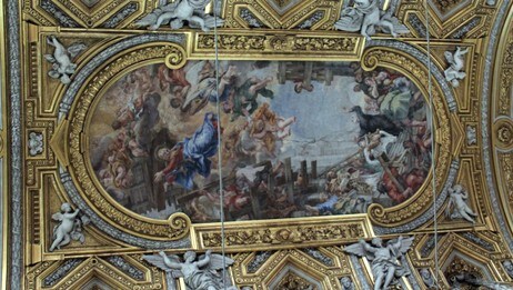 Pietro da Cortona: Takfreske i Chiesa Nuova, Roma. (Foto: Nina Skurtveit/NRK) Pietro da Cortona: Takfreske i Chiesa Nuova, Roma. (Foto: Nina Skurtveit/NRK)