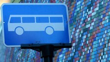 Buss-skilt (Foto: Konterud, Roy/SCANPIX) Buss-skilt (Foto: Konterud, Roy/SCANPIX)