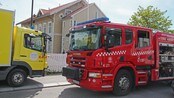 Brann på Tordeskjoldsgate skole (Foto: Hans Erik Weiby/NRK) Brann på Tordeskjoldsgate skole (Foto: Hans Erik Weiby/NRK)