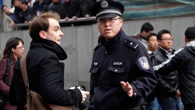 Journalister i Kina (Foto: CARLOS BARRIA/Reuters) Journalister i Kina (Foto: CARLOS BARRIA/Reuters)